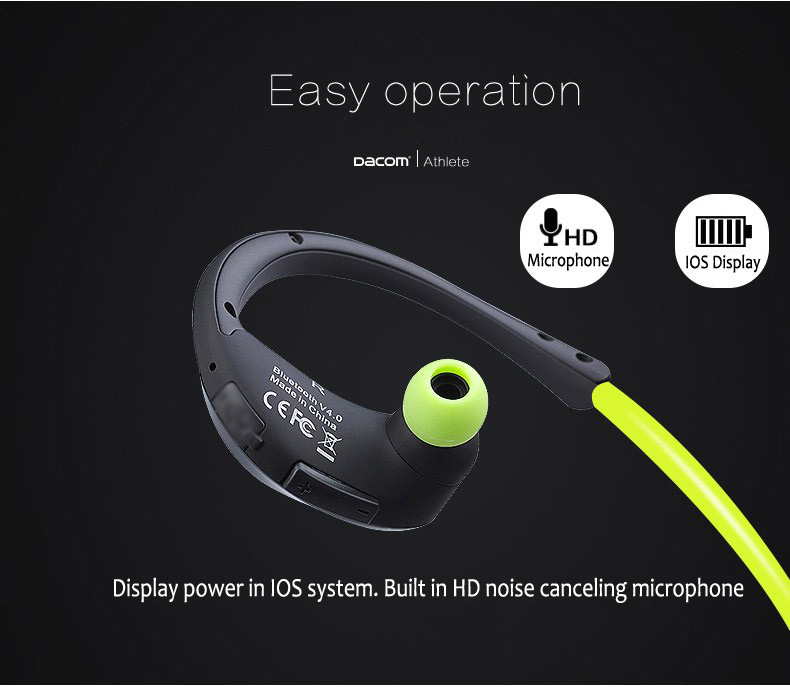 Dacom G05 Wireless Bluetooth Headphones with Mic NFC Noise Cancelling IPX4 Watr-resistant - Black + Blue