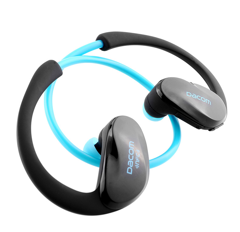 Dacom G05 Wireless Bluetooth Headphones with Mic NFC Noise Cancelling IPX4 Watr-resistant - Black + Blue