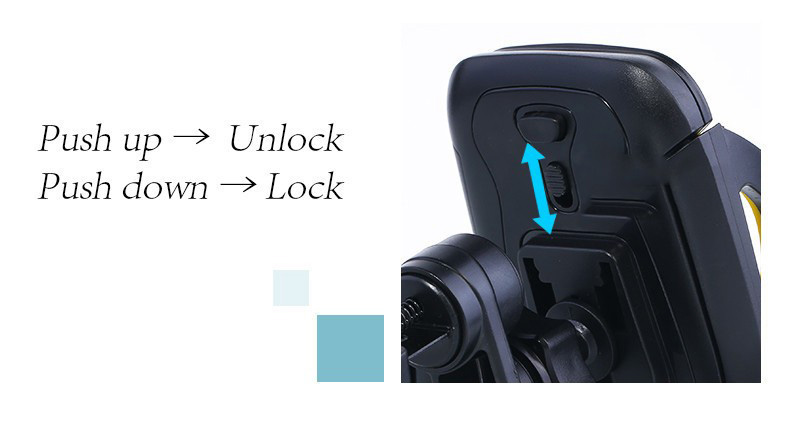 Remax RM-03 Car Mount Holder Stand Universal Air Vent Mobile Phone Holders Stands Bracket 360 Degrees Rotation - Black + Yellow