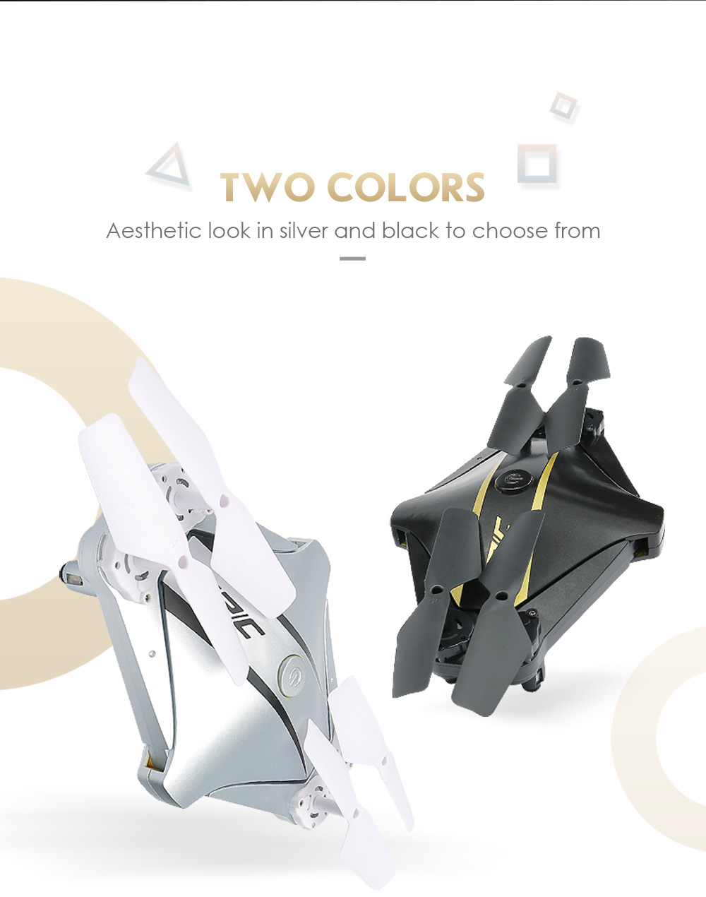 JJRC H44WH DIAMAN 720P WIFI FPV Foldable RC Quadcopter with Altitude Hold Mode RTF - Black