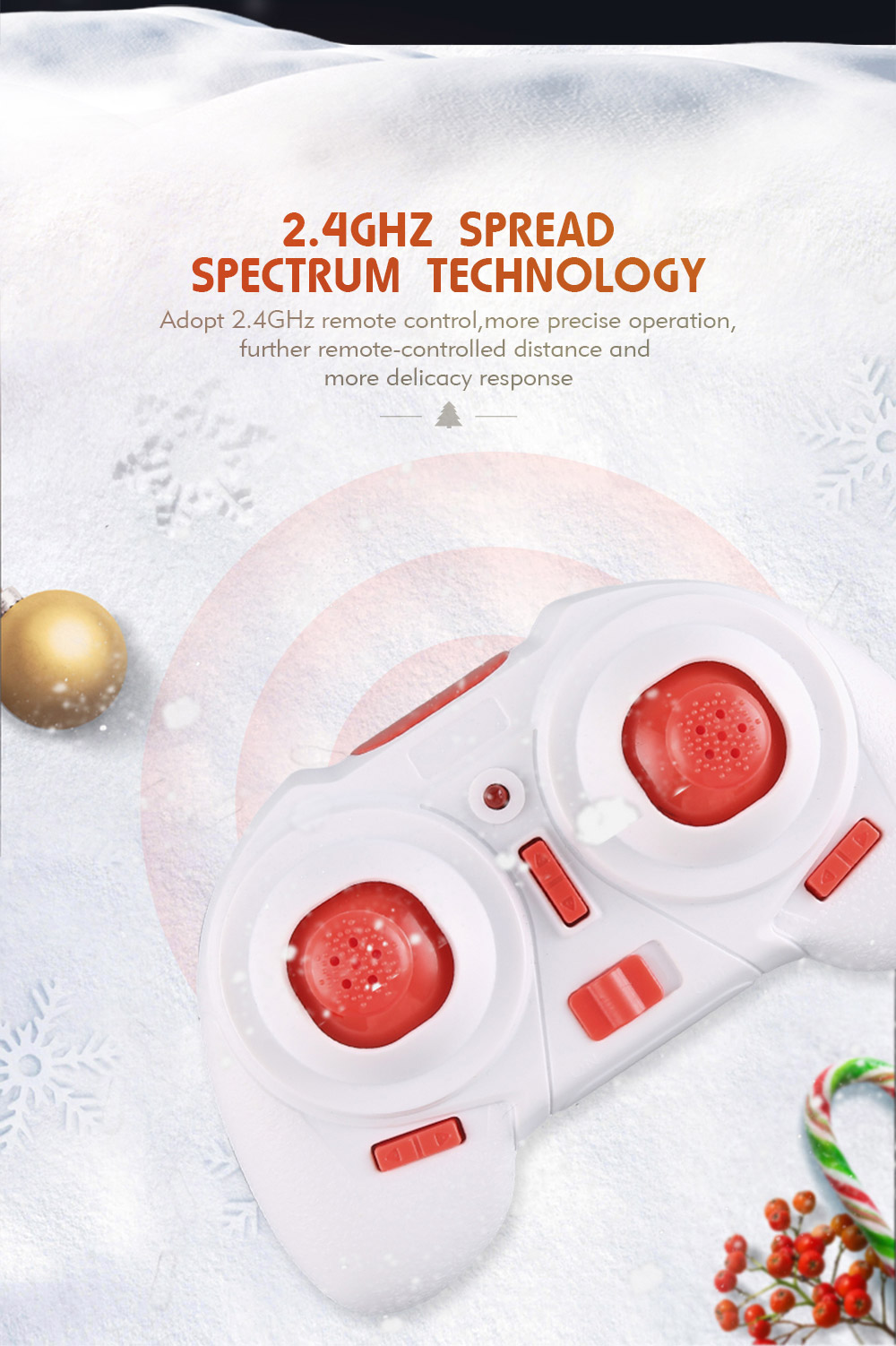 JJRC H67 Flying Santa Claus 2.4G 4CH 6-Axis Headless Mode Toy Brick RC Quadcopter RTF - Red