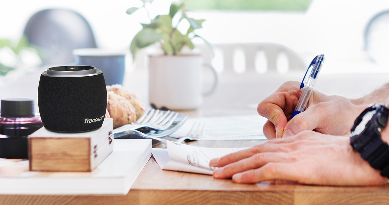 Tronsmart JAZZ Mini 5W Portable Bluetooth Speaker Wireless Bluetooth 4.2 Touch Control Speaker with Deep Bass LED Lights - Black