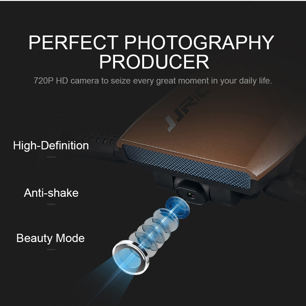 JJRC H47 ELFIE Plus 720P WIFI FPV Foldable Selfie Drone With Gravity Sensor Control Altitude Hold Mode RTF - Blue