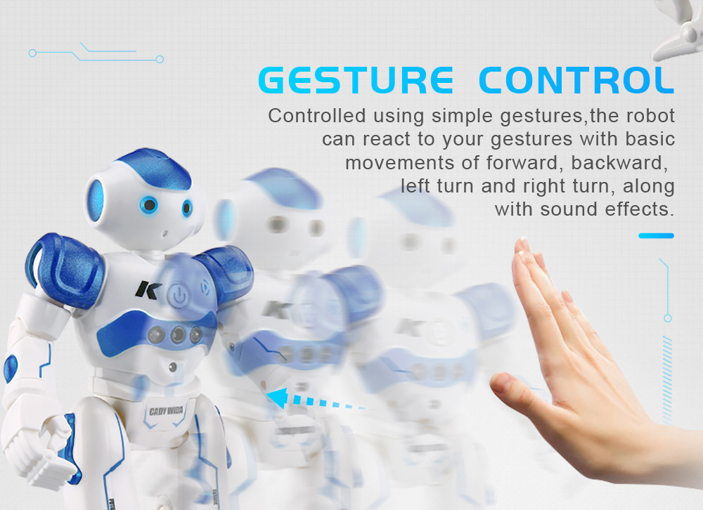 JJRC R2 RC Robot Intelligent Programming Gesture Control Dancing Robot Toy RTR - Blue