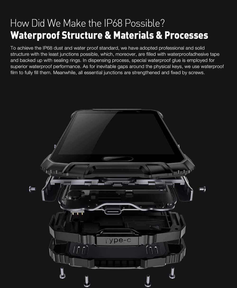 [HK Stock][Global Version]Ulefone Armor 2 5.0 Inch IP68 Waterproof Smartphone FHD Screen 6GB 64GB Helio P25 16.0MP Cam 4700mAh Fast Charge NFC - Gold