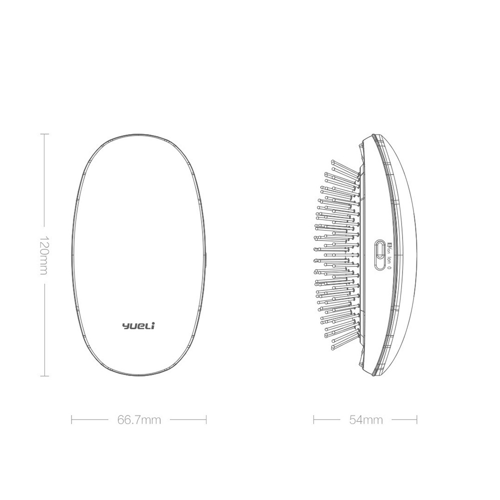 Xiaomi Yueli Anion Hair Massage Comb Portable Hair Salon Styling Tamer Tool Brushes Negative Ions Hairbrush -Matt Purple
