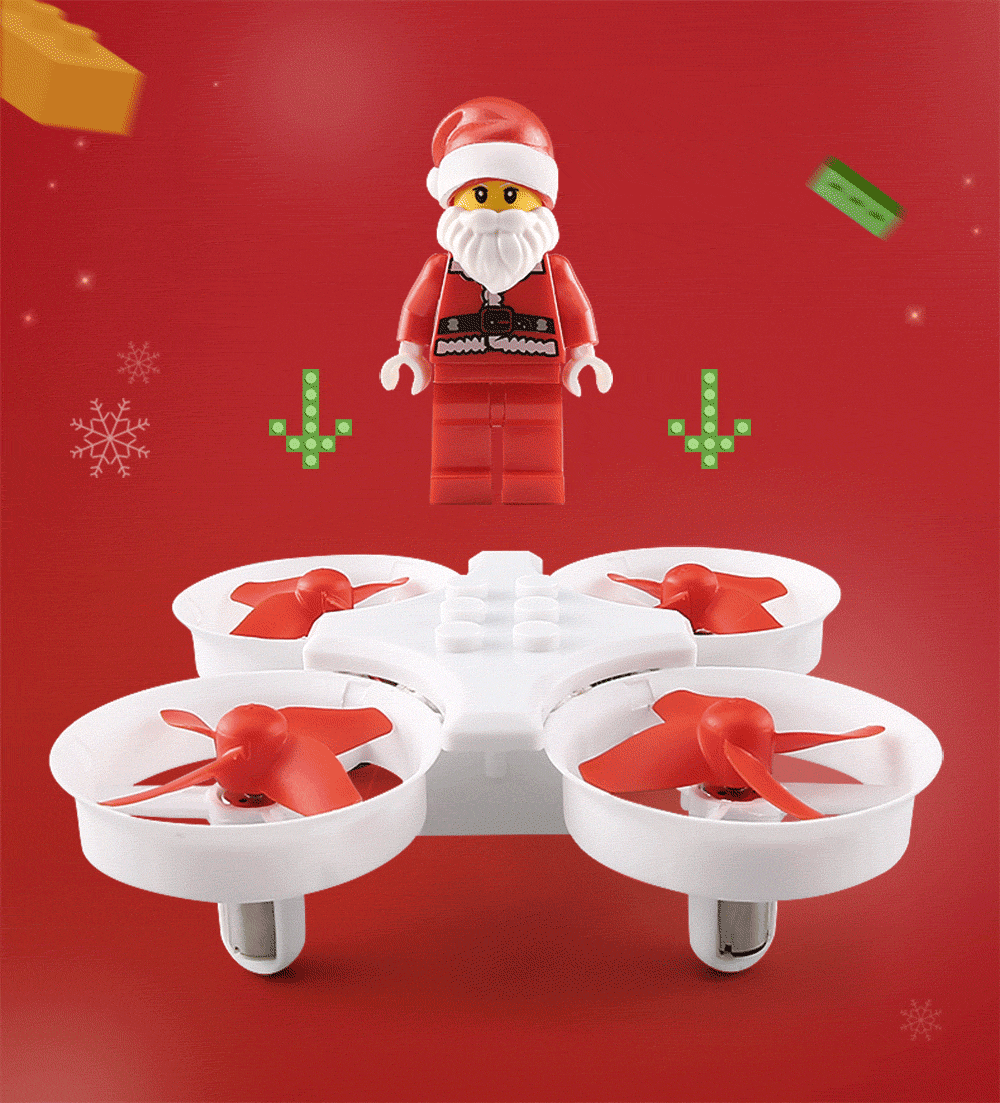 JJRC H67 Flying Santa Claus 2.4G 4CH 6-Axis Headless Mode Toy Brick RC Quadcopter RTF - Red