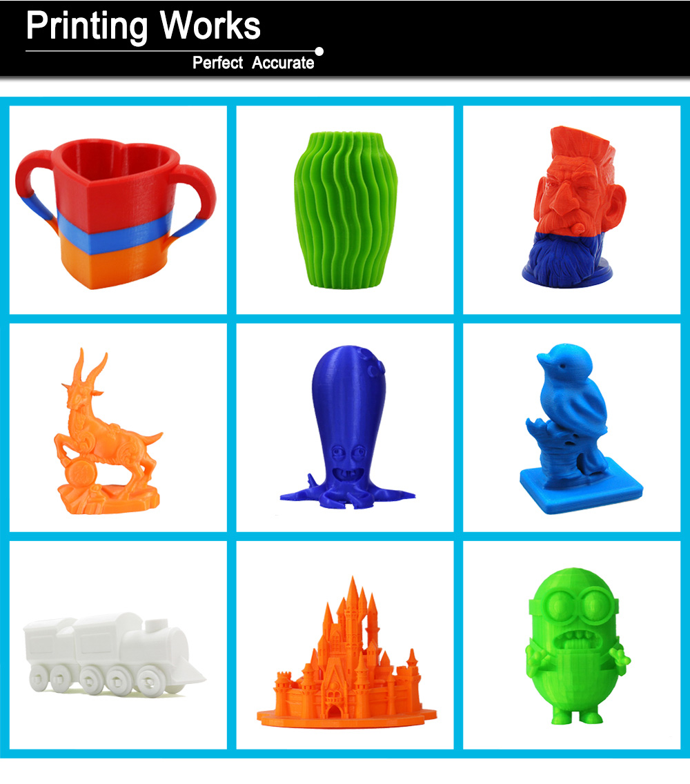 Anet A3 3D Printer Full Aluminum Plastic Frame Assembled LCD Display Support 16GB TF Card