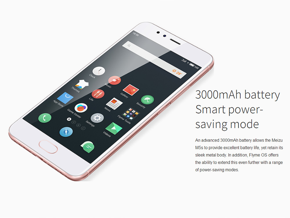 [HK Stock][Official Global Version]MEIZU M5S 5.2 Inch 4G LTE Smartphone 3GB RAM 32GB ROM 5.0MP+13.0MP Cam MT6753 Octa Core Android 6.0 Touch ID Fast Charge VoLTE - Gray