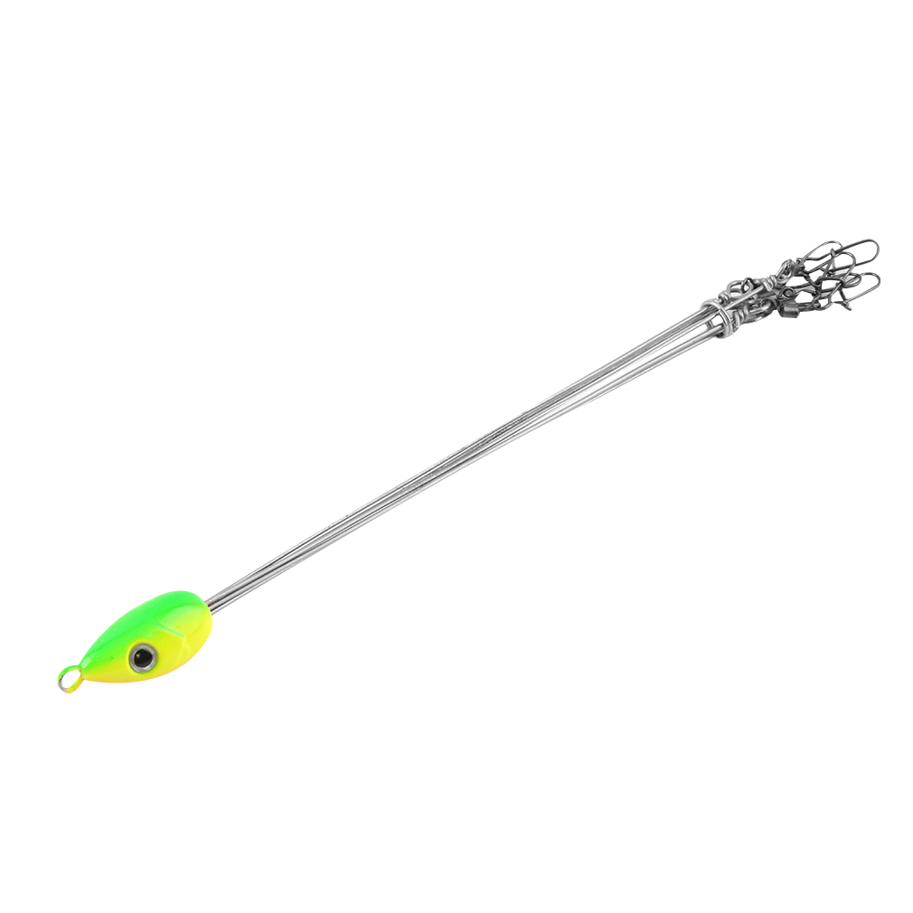ZH713302 Convenient Outdoors Fish Lures Multi-functional Fishing Tackle Combination - Green + Yellow
