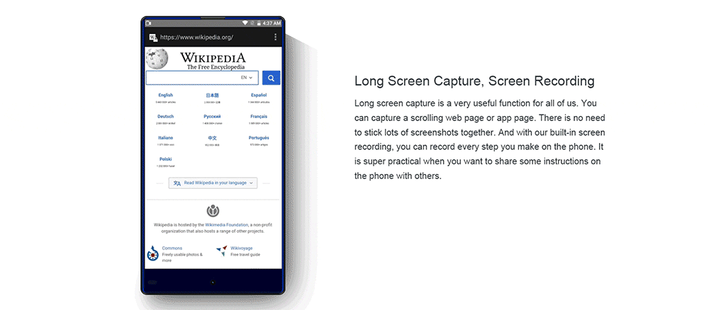 vkworld Mix Plus 5.5 Inch Smartphone Bezel-less Screen 3GB 32GB MT6737 Quad Core 13.0MP+8.0MP Cam Android 7.0 Touch ID AAC Speaker - Blue