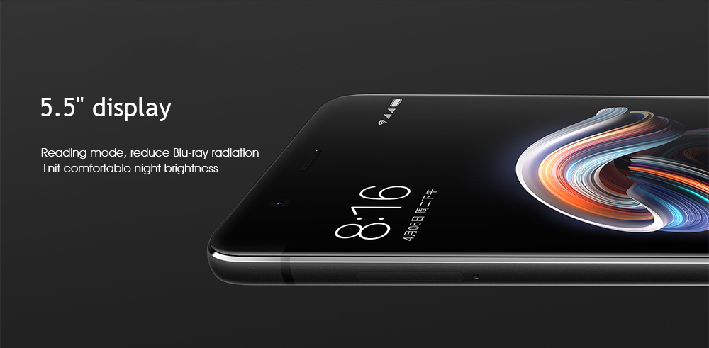 Xiaomi Mi Note 3 5.5 Inch  4G LTE Smartphone Dual 12.0MP Rear Cam + 16.0MP Front Cam 6GB 128GB Snapdragon 660 Android 7.1 NFC QC3.0 Four-sided Curved Glass Body - Black