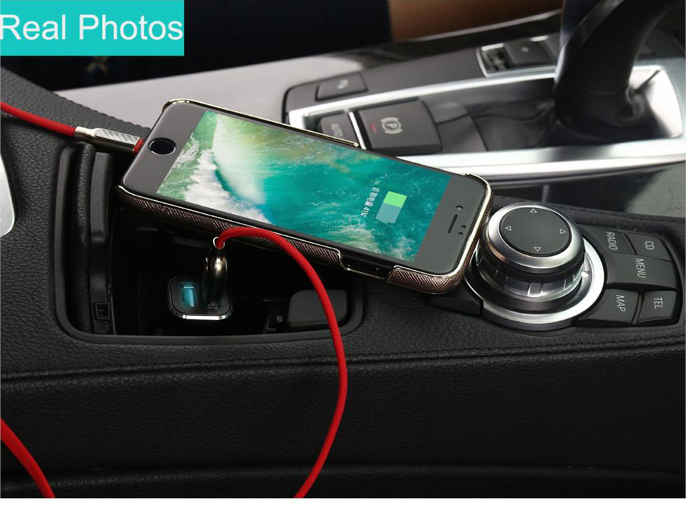 TOTU CC14 Smart Car Charger Dual USB Ports 5V 2.4A Fast Charge Mini USB Car Charger with LED Light Wide Compatible - Black