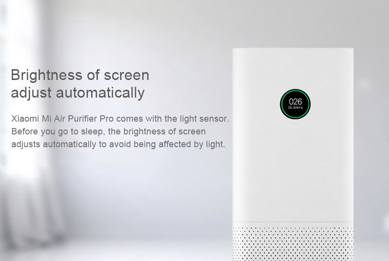 Original Xiaomi Mi Air Purifier Pro APP Control Light Sensor Multifunction Smart Air Cleaner - White