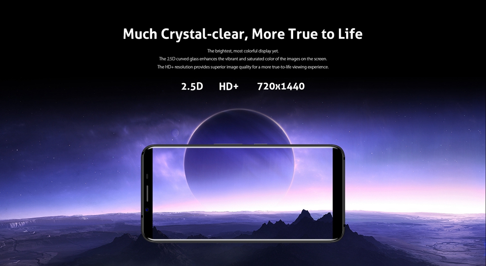 [HK Stock]HOMTOM S8 5.7 Inch Smartphone 4GB 64GB MT6750T Octa Core 13.0MP Dual Rear Cam Android 7.0 Touch ID Fast Charge OTA - Arctic Silver