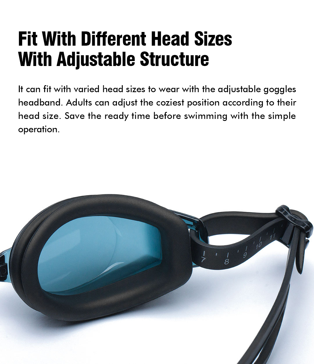 Xiaomi Mijia Turok Steinhardt TS YPC001-2020 Adult Swimming Goggles Ergonomic Anti-fog Coating Lens Waterproof Swim Wider Angle Safety Goggles - Black