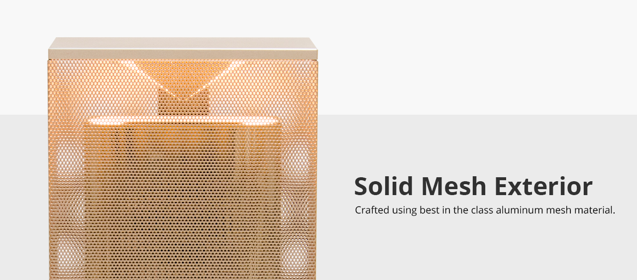 Tronsmart Beam 15W Wireless Bluetooth Speaker Solid Mesh Speaker with Deep Bass Mood Lights - Gold