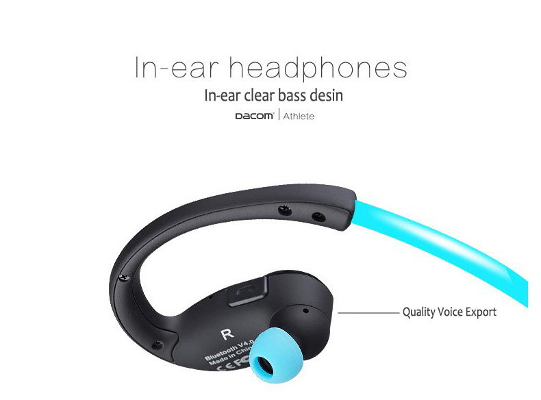Dacom G05 Wireless Bluetooth Headphones with Mic NFC Noise Cancelling IPX4 Watr-resistant - Black + Blue