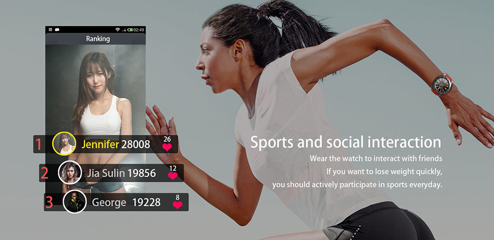 No.1 G8 Smart Watch Phone MTK2502 Bluetooth 4.0 SIM Card Call Message Reminder Heart Rate Monitor Compatible with Android IOS - Black