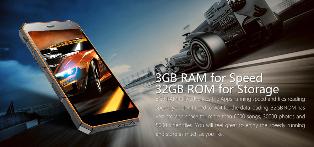 [HK Stock]NOMU S10 Pro 5.0 Inch IP68+ Waterproof 4G LTE Smartphone 3GB 32GB MTK6737T Quad Core 8.0MP Cam Android 7.0 5000mAh - Orange