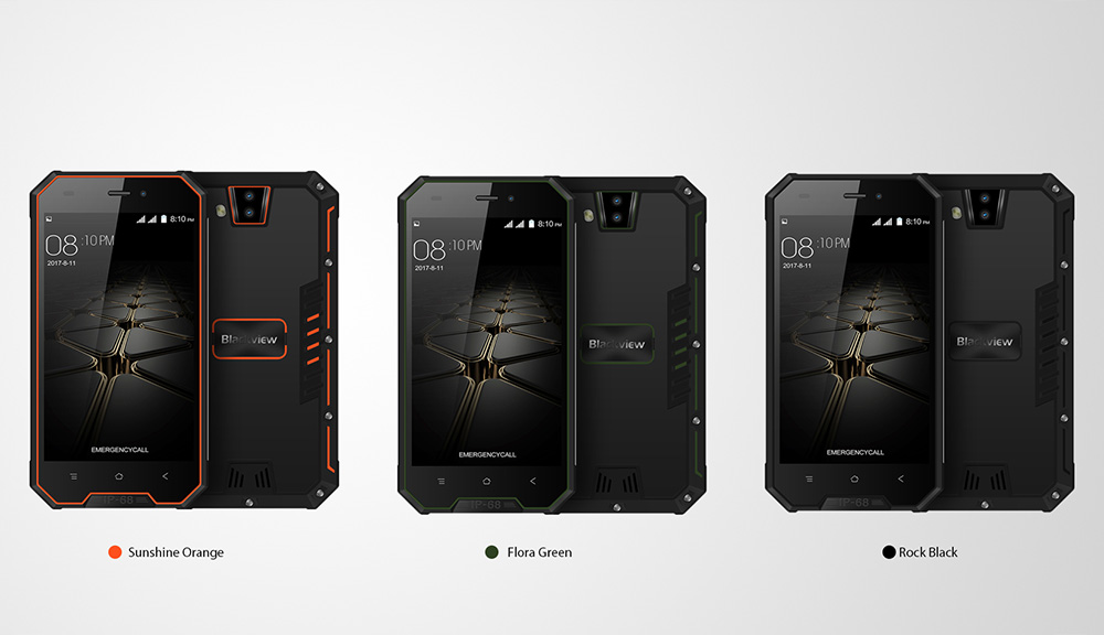 [HK Stock]Blackview BV4000 4.7 Inch IP68 waterproof Smartphone Corning Gorilla Glass 3 Screen Dual 8.0MP Rear Cam MT6580A Quad Core 8GB ROM Android 7.0 - Green