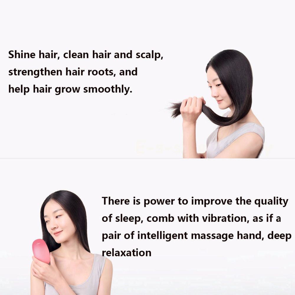 Xiaomi Yueli Anion Hair Massage Comb Portable Hair Salon Styling Tamer Tool Brushes Negative Ions Hairbrush -Matt Purple