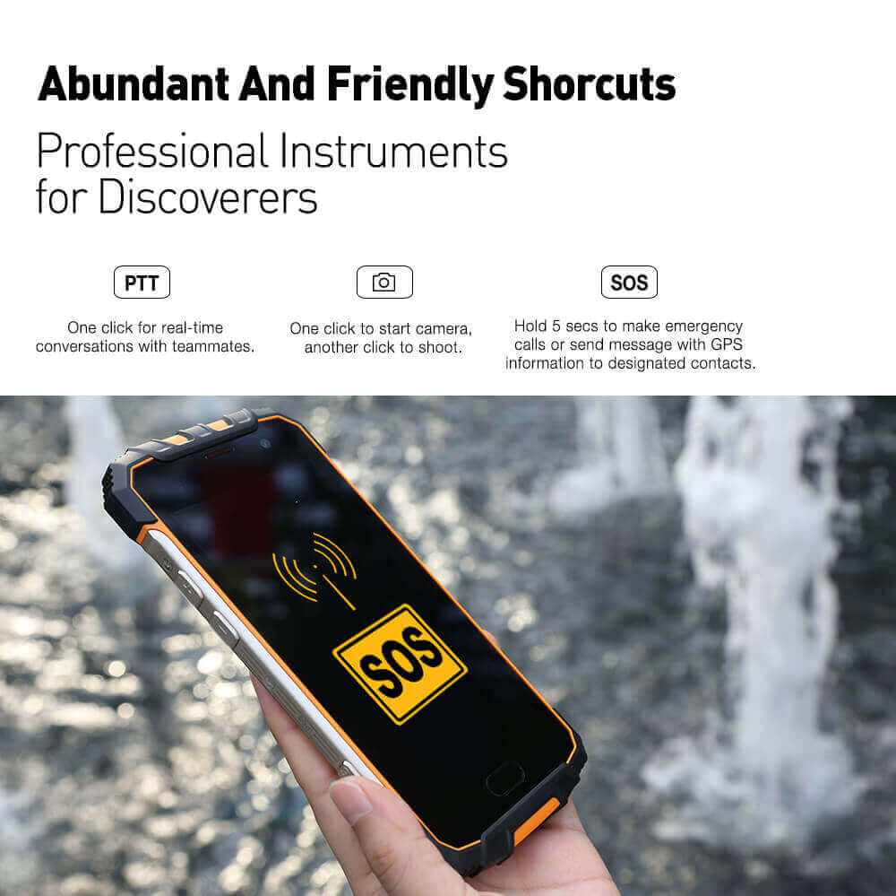 [HK Stock][Global Version]Ulefone Armor 2 5.0 Inch IP68 Waterproof Smartphone FHD Screen 6GB 64GB Helio P25 16.0MP Cam 4700mAh Fast Charge NFC - Dark Gray