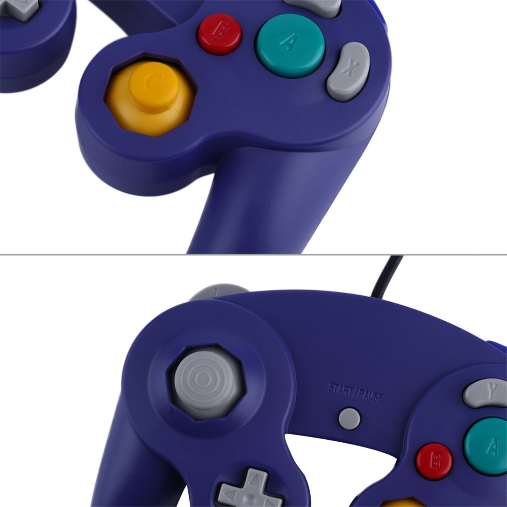 Gamepad Game Controller Joystick for Nintendo GameCube Wii - Purple