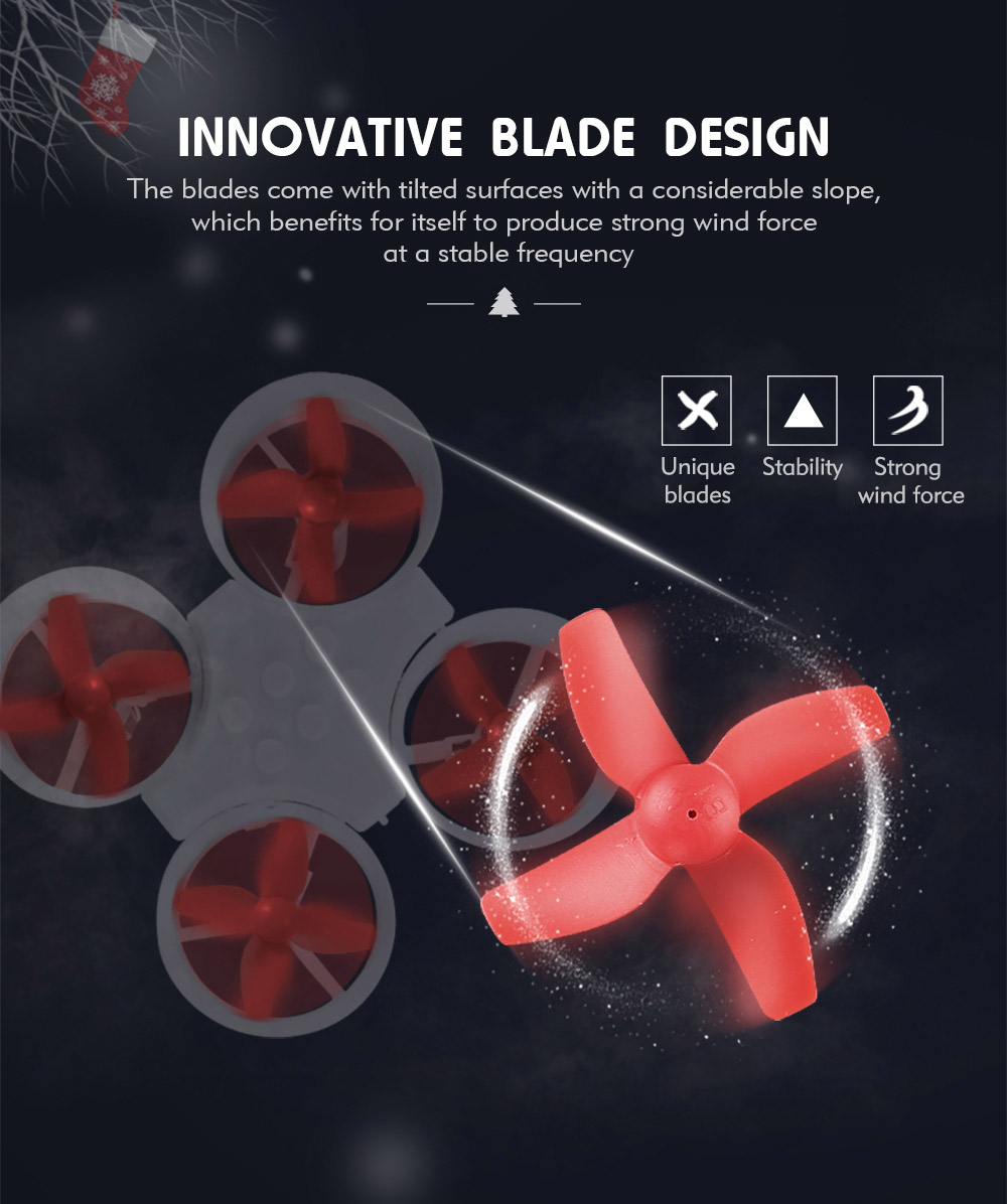 JJRC H67 Flying Santa Claus 2.4G 4CH 6-Axis Headless Mode Toy Brick RC Quadcopter RTF - Red