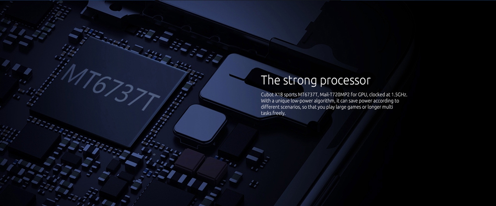 [HK Stock]Cubot X18 5.7 Inch Smartphone 18:9 HD Screen 16.0MP + 13.0MP Cam MT6737T Quad Core 3GB RAM 32GB ROM 4G LTE 3200mAh Touch ID - Blue