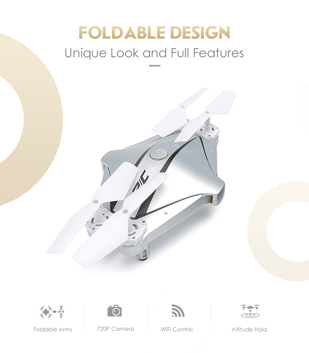 JJRC H44WH DIAMAN 720P WIFI FPV Foldable RC Quadcopter with Altitude Hold Mode RTF - Black