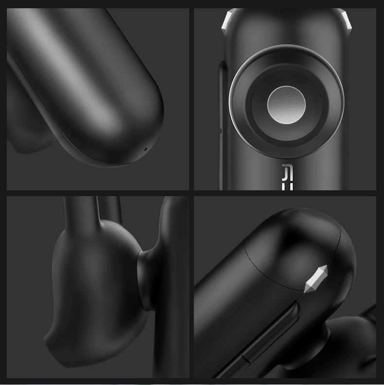 QCY Q12 Wireless Bluetooth Mini Headphone with Mic Noise Cancelling - Black