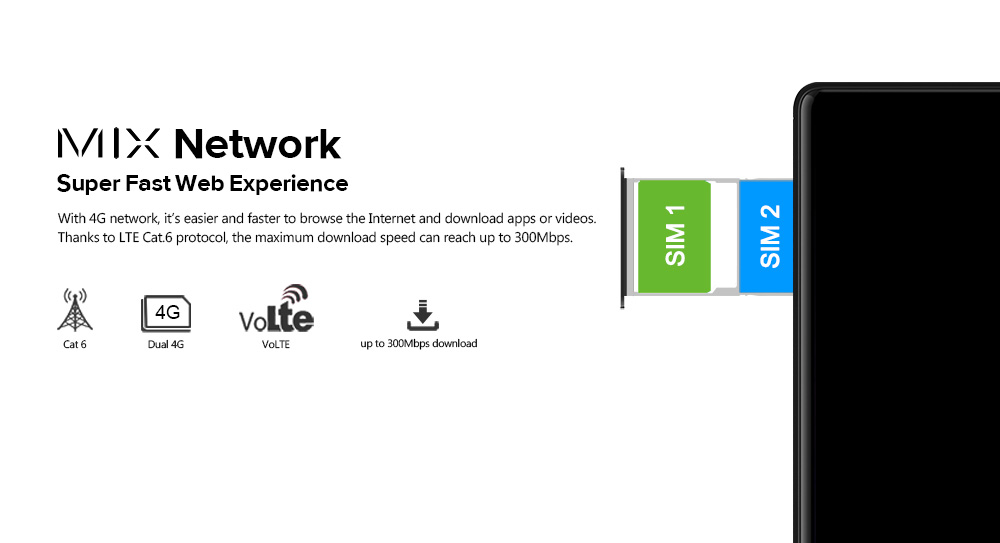 [HK Stock]Leagoo KIICAA MIX 5.5 Inch FHD Smartphone 3GB 32GB MT6750T Octa Core Dual Rear camera Android 7.0 Touch ID Type -C - Black