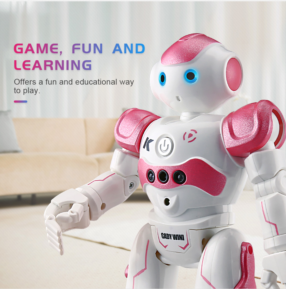 JJRC R2 RC Robot Intelligent Programming Gesture Control Dancing Robot Toy RTR - Blue