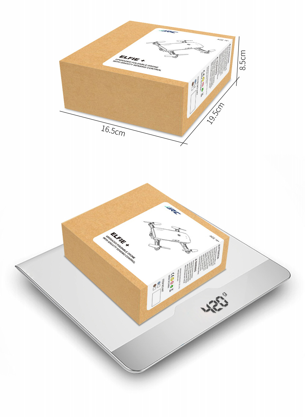 JJRC H47 ELFIE Plus 720P WIFI FPV Foldable Selfie Drone With Gravity Sensor Control Altitude Hold Mode RTF - Blue