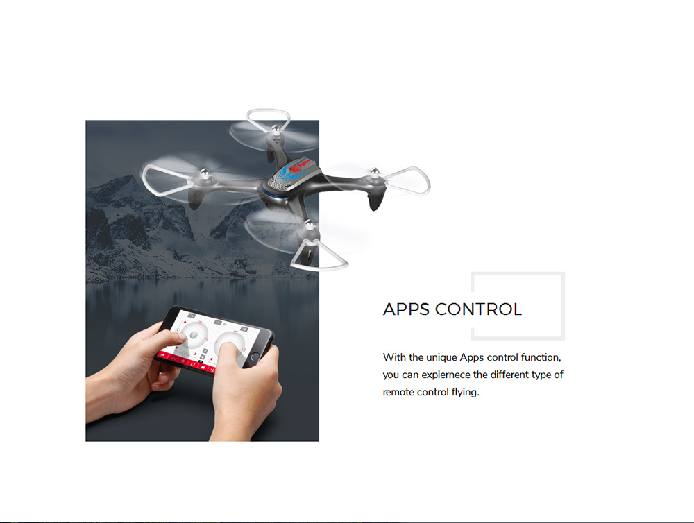 SYMA X15W 480P WIFI FPV With HD Camera Altitude Hold Mode 2.4G 6Aixs RC Quadcopter RTF - White and Black