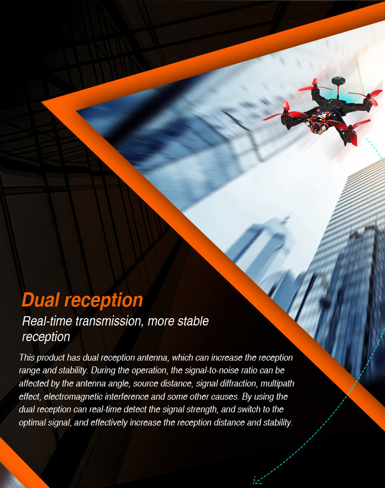 Rutforce VR008 5 Inches 5.8G 40CH Raceband 800x480 Diversity FPV Goggles with DVR Function Built-in Battery