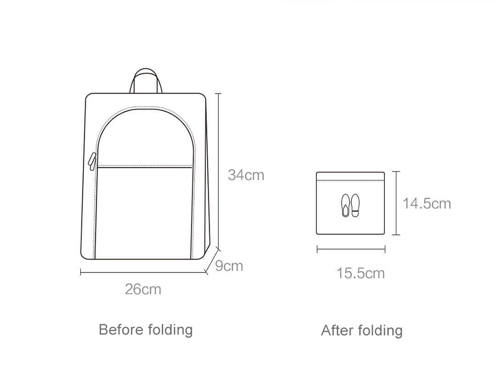 Xiaomi Mijia 90 Minutes Multi-function Shoe Bag Lightweight Portable Waterproof Storage Bag -Grey