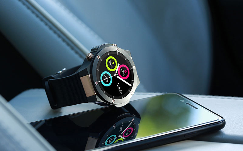 H2 Smart Watch MTK6580 IP68 Waterproof 1.40 inch 400*400 GPS Wifi 3G Heart Rate Monitor 16GB+1G For Android IOS- Silver