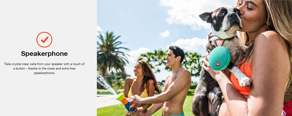 [HK Stock] JBL Clip 2 Music Box Bluetooth Portable Speaker Hi-Fi IPX7 Water-resistant - Blue