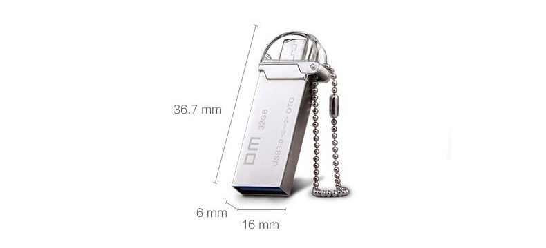 DM PD009 OTG USB 3.0 Micro USB 64GB USB Flash Drive - Silver