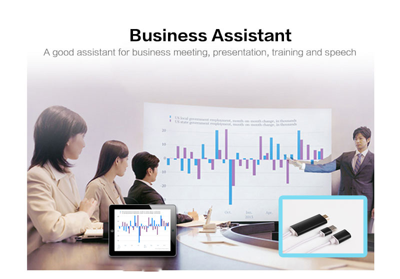 L3 Miracast/Airplay Mirroring Cable Support Android and iOS Devices - Black