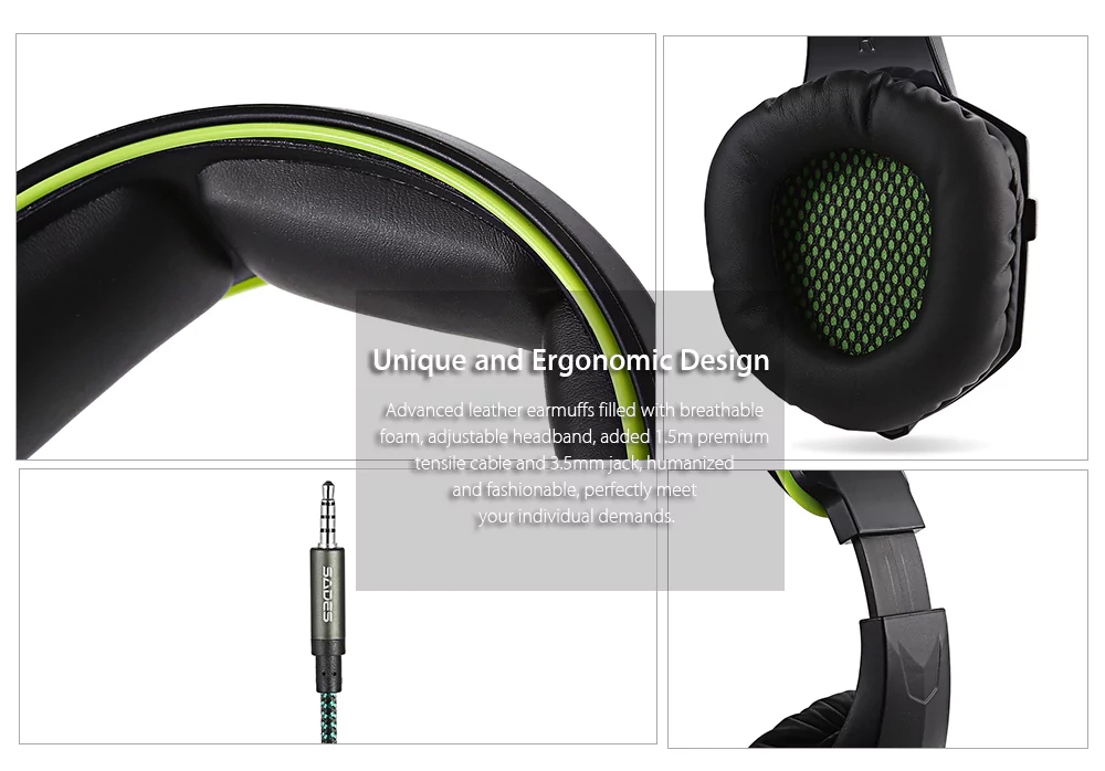 SADES SA-807 Gaming Headphones with Mic 