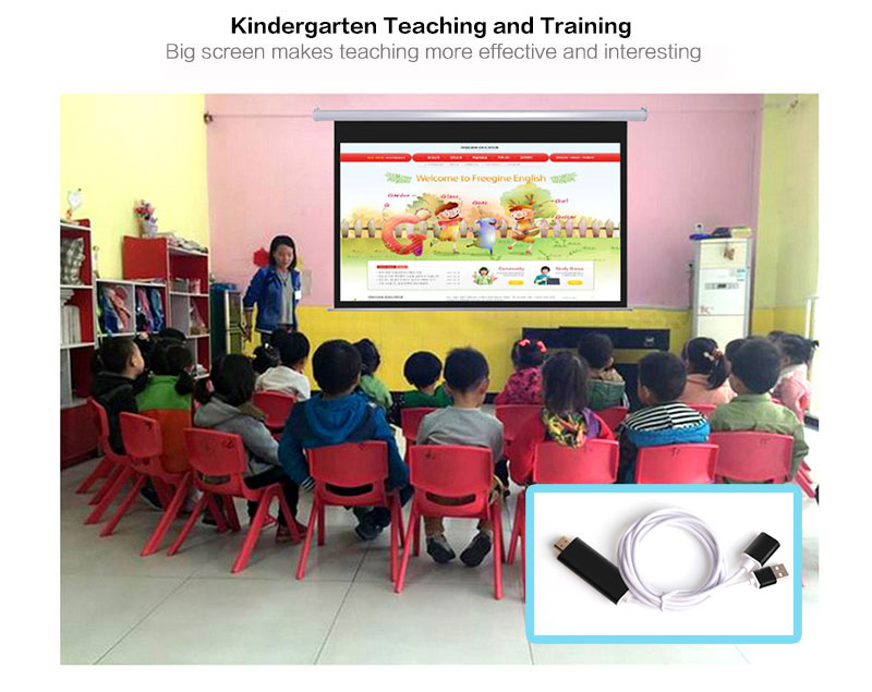 L3 Miracast/Airplay Mirroring Cable Support Android and iOS Devices - Black