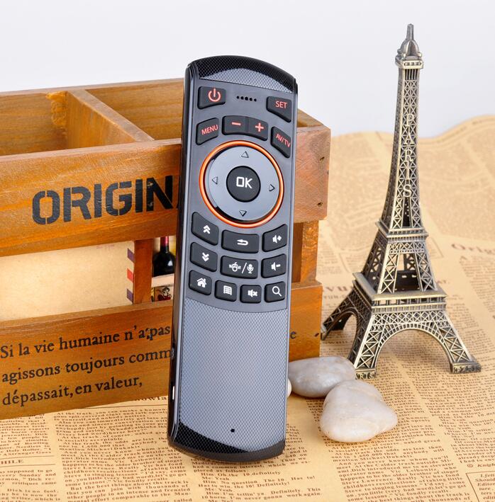 X6 6-Axis Gyro 2.4G Air Mouse Wireless QWERTY Keyboard with IR Learning for Android/Windows/Mac OS/Linux Systems - Black