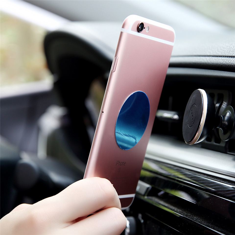Rock Car Magnetic Phone Stand 360 Degree Rotatable Vehicle Vent Mounted Phone Bracket Holder - Gray