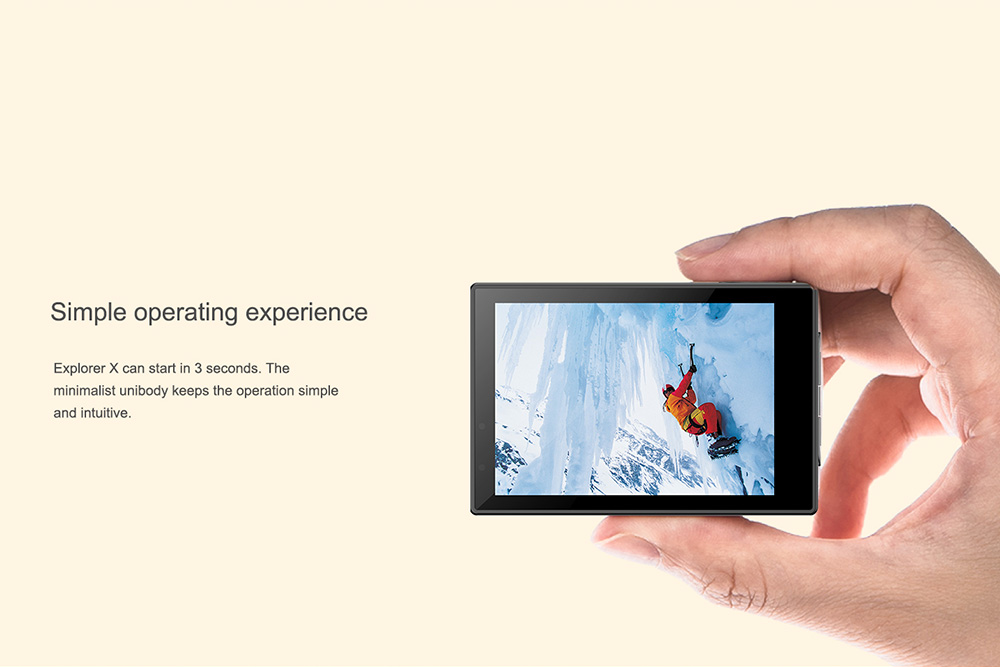 [HK Stock] Elephone REXSO Explorer X Allwinner V3 2.0 Inch Display Action Camera 4K 30FPS WiFi 170 Degree Wide Angle Diving Camera - Champagne Gold