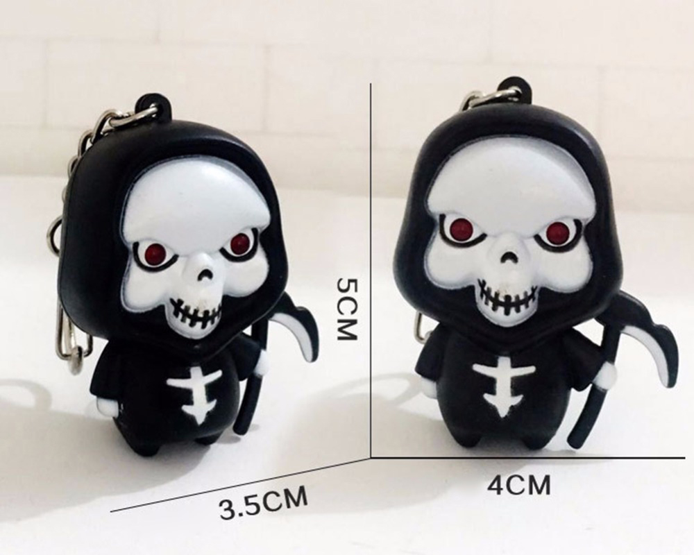 Halloween Death Keychain with Sound LED Light