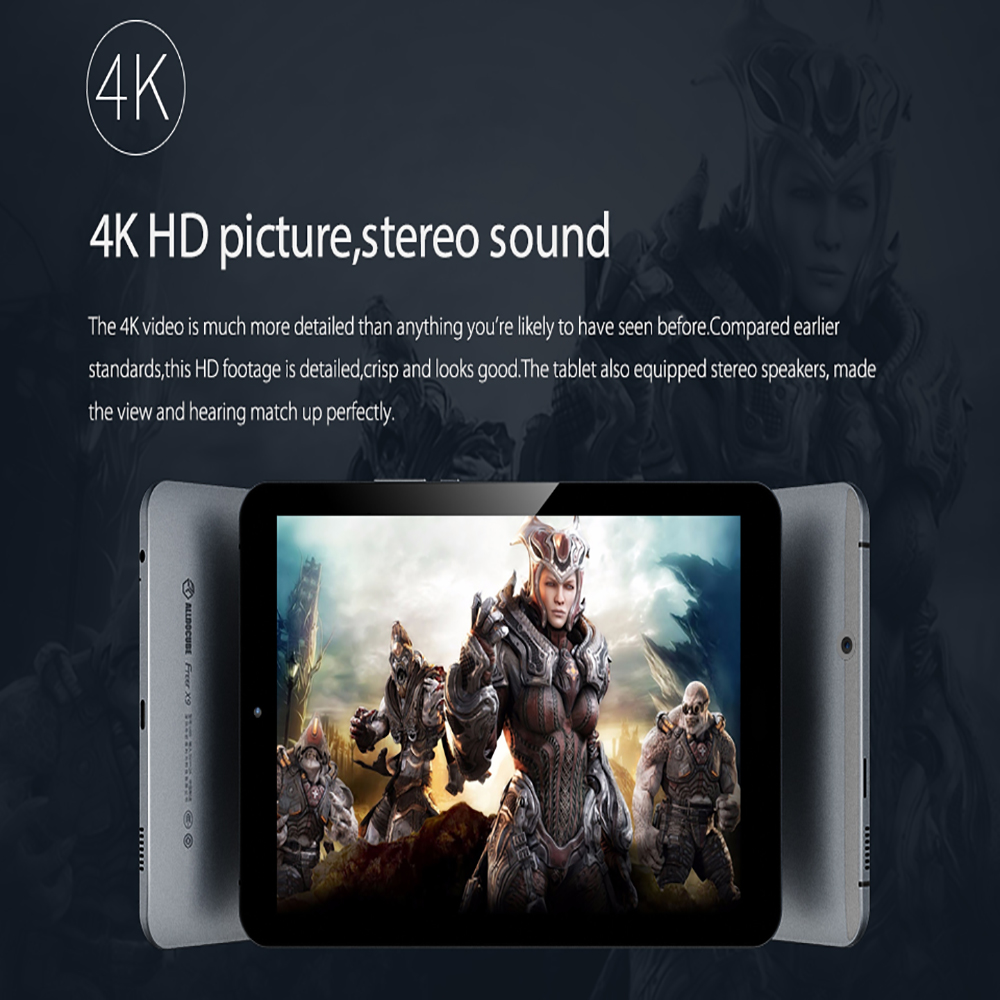 ALLDOCUBE  X9 4G/64G Android6.0 Phablet 8.9 Inch Display Fingerprint Identification 4GB RAM 64GB ROM Dual Camera - Black