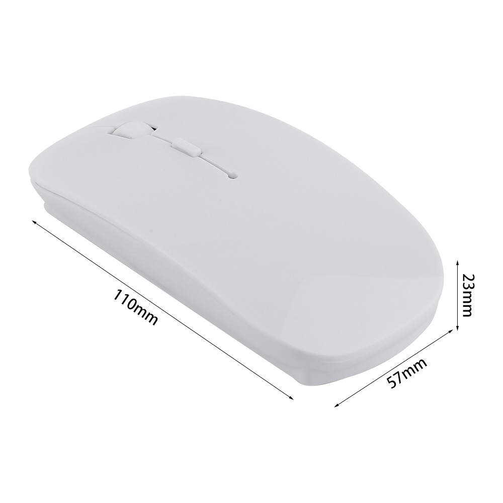 Wireless Rechargeable Mouse Bluetooth 3.0 Portable For Laptop PC Tablets Computer Mouse Universal - White